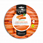 IDC INSTITUTE ''Carrot'' Веганская тканевая маска для жирной кожи лица, 23г