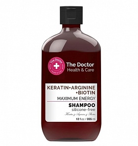 The DOCTOR Health&care  matu stiprinošs šampūns ,keratīns + arginīns + biotīns ,355 ml