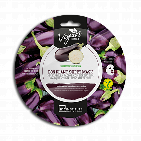 IDC INSTITUTE ''Eggplant'' Веганская тканевая маска для лица против морщин, 23г