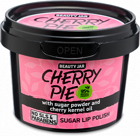 BEAUTY JAR CHERRY PIE смягчающий сахарный скраб для губ, 120г