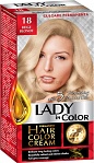 LADY IN COLOR Noturīga matu krēmkrāsa 18 Bēši Blonds, 50/50/25 ml