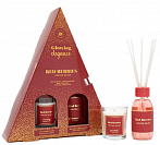 Подарочный набор RED BERRIES (жидкий освежитель воздуха с палочками 95 мл и ароматическая свеча 65 гр.), 1 шт.