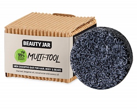 BEAUTY JAR Multi-tool Cietais šampūns vīriešiem-matiem, ķermenim un bārdai, 60g