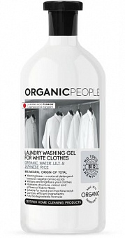 Organic People Экологический гель для стирки белого белья, Вода сирени & морская соль 1000 мл